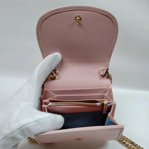 Gucci Pink Leather Wallet on Chain mon684-100925 - Picture 5 of 9